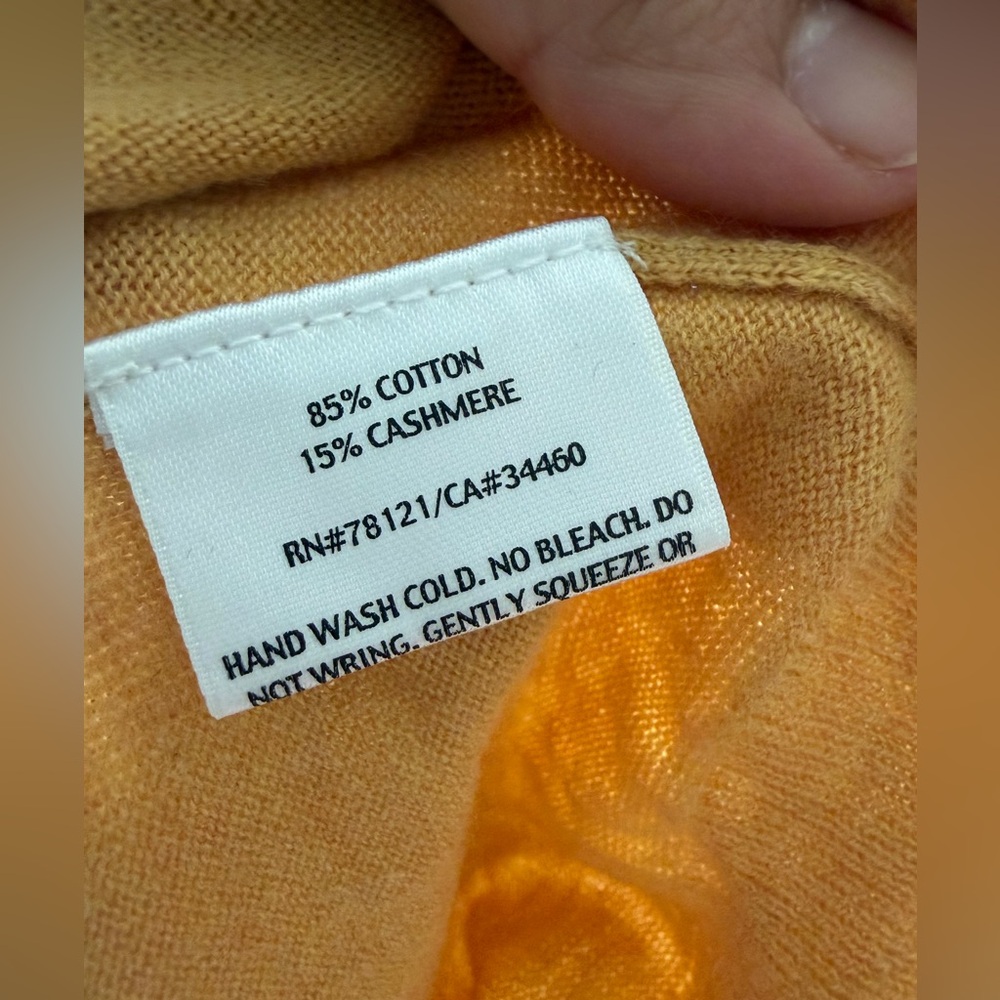 Eileen Fisher Mustard Yellow Button-Up Cardigan - Picture 9 of 9
